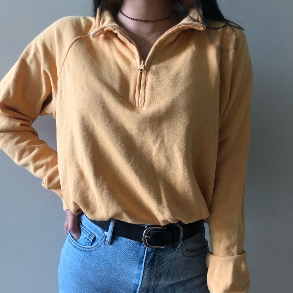 YELLOW LA HEARTS ZIP SWEATSHIRT